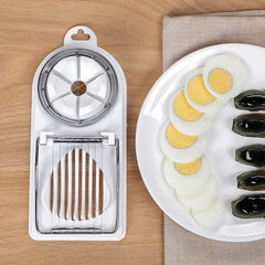 Multifunctional Egg Slicers Stainless Steel Slicer Fancy Splitter Egg Cutting Tool Home Two In One Egg Cutter Kitchen Gadgets - SHOWLU FASHION STORE