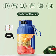 Multifunctional Portable Juicer Cup With Digital Display USB Fruit Mixers Juicers Electric Juicer Blender Fruit Juicer Cup - SHOWLU FASHION STORE