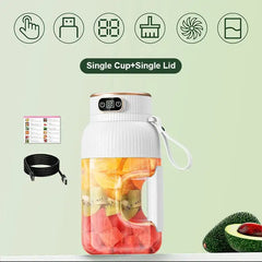 Multifunctional Portable Juicer Cup With Digital Display USB Fruit Mixers Juicers Electric Juicer Blender Fruit Juicer Cup - SHOWLU FASHION STORE