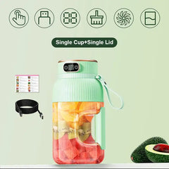 Multifunctional Portable Juicer Cup With Digital Display USB Fruit Mixers Juicers Electric Juicer Blender Fruit Juicer Cup - SHOWLU FASHION STORE
