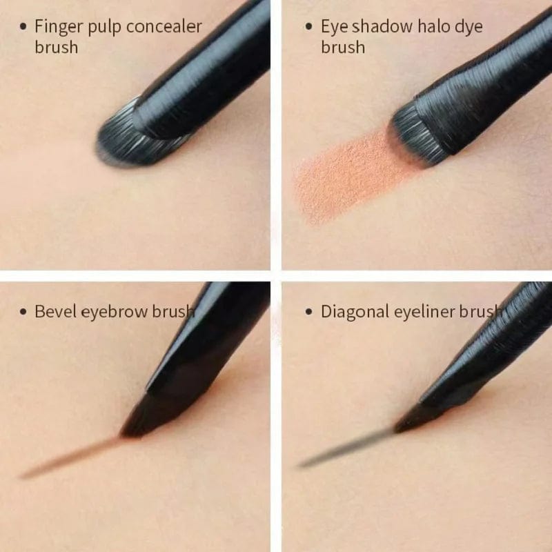 Natural Eye Makeup Brushes Set Eyeshadow Brush Eyebrow Contour Eyeliner Brush Women Eyes Cosmetic Blending Detail Make Up Tools - SHOWLU FASHION STORE