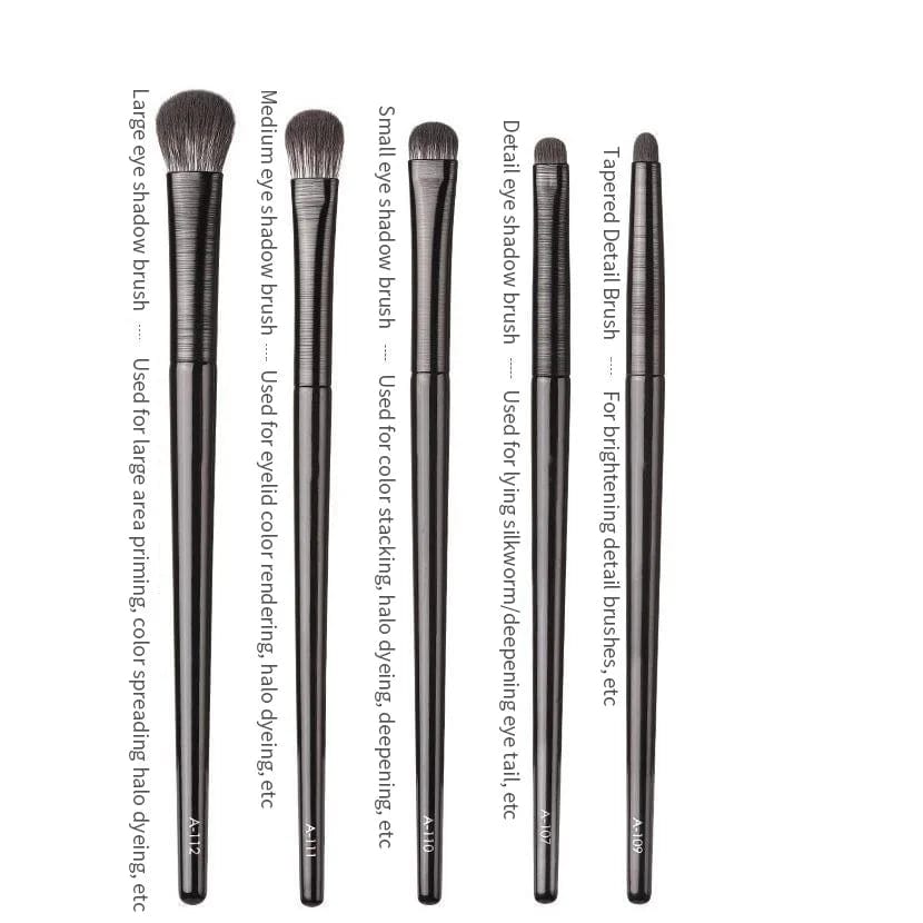 Natural Eye Makeup Brushes Set Eyeshadow Brush Eyebrow Contour Eyeliner Brush Women Eyes Cosmetic Blending Detail Make Up Tools - SHOWLU FASHION STORE
