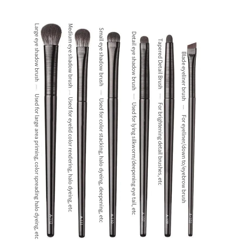 Natural Eye Makeup Brushes Set Eyeshadow Brush Eyebrow Contour Eyeliner Brush Women Eyes Cosmetic Blending Detail Make Up Tools - SHOWLU FASHION STORE