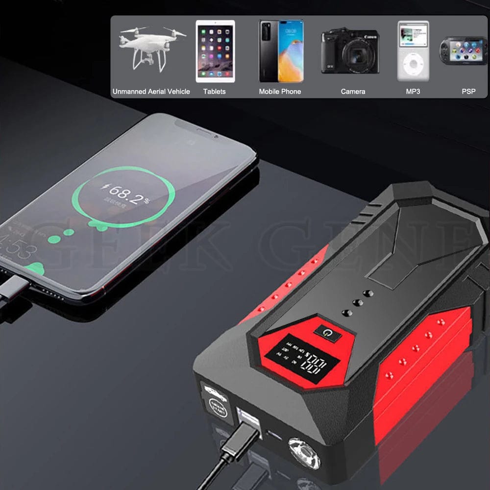 New 1200A Portable Car Jump Starter 18000mAh Power Bank Car Booster Charger Starting Device Petrol Diesel Car Emergency Buster - SHOWLU FASHION STORE