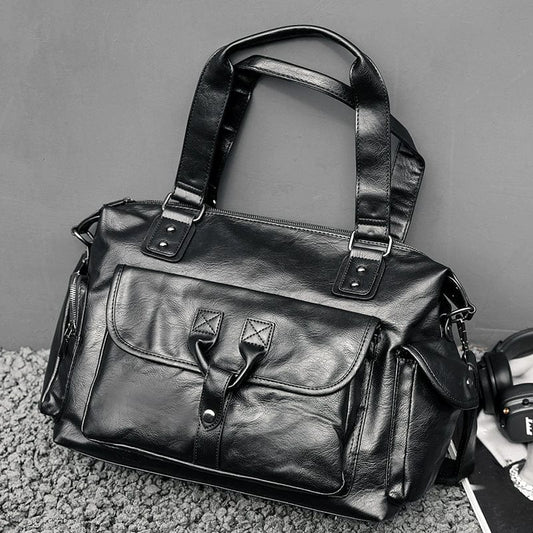 New Arrival Large Capacity Men's Business Trip Leather Backpack - SHOWLU FASHION STORE
