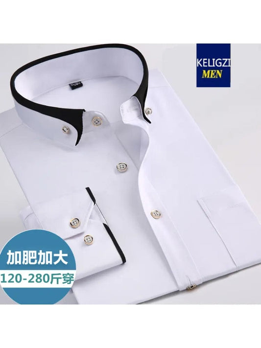 new arrival Spring commercial easy care shirt male oversize long - sleeve fashion formal high quality plus size M - 7XL8XL9XL - SHOWLU FASHION STORE