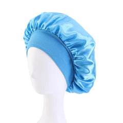 New Butterfly Pattern Satin Bonnet Women's Night Sleep Hat Soft Head Cover For Curly Springy Bathroom Cap Hair Care Chemo Cap - SHOWLU FASHION STORE