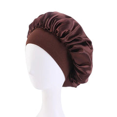 New Butterfly Pattern Satin Bonnet Women's Night Sleep Hat Soft Head Cover For Curly Springy Bathroom Cap Hair Care Chemo Cap - SHOWLU FASHION STORE