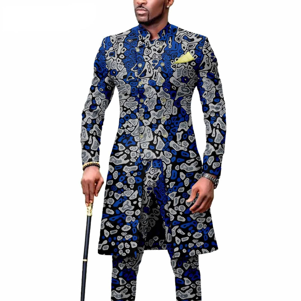 New Casual African Fashion Men's Suit Slim Two - piece Set спортивный костюм мужской Pant Sets Ropa Para Hombres suits for men - SHOWLU FASHION STORE