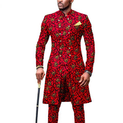 New Casual African Fashion Men's Suit Slim Two - piece Set спортивный костюм мужской Pant Sets Ropa Para Hombres suits for men - SHOWLU FASHION STORE