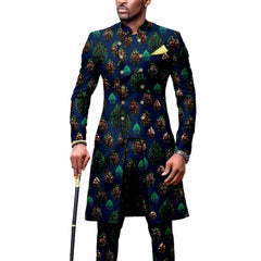 New Casual African Fashion Men's Suit Slim Two - piece Set спортивный костюм мужской Pant Sets Ropa Para Hombres suits for men - SHOWLU FASHION STORE