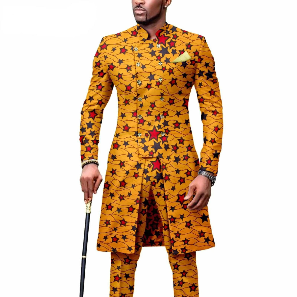 New Casual African Fashion Men's Suit Slim Two - piece Set спортивный костюм мужской Pant Sets Ropa Para Hombres suits for men - SHOWLU FASHION STORE