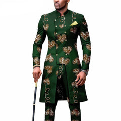 New Casual African Fashion Men's Suit Slim Two - piece Set спортивный костюм мужской Pant Sets Ropa Para Hombres suits for men - SHOWLU FASHION STORE