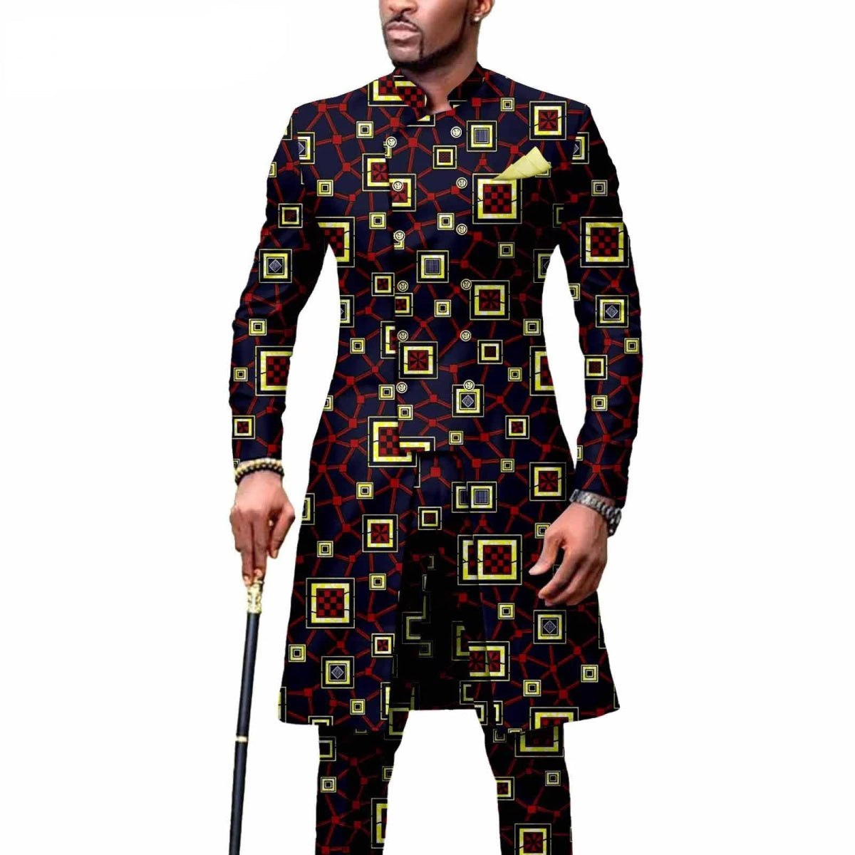 New Casual African Fashion Men's Suit Slim Two - piece Set спортивный костюм мужской Pant Sets Ropa Para Hombres suits for men - SHOWLU FASHION STORE