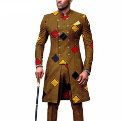 New Casual African Fashion Men's Suit Slim Two - piece Set спортивный костюм мужской Pant Sets Ropa Para Hombres suits for men - SHOWLU FASHION STORE