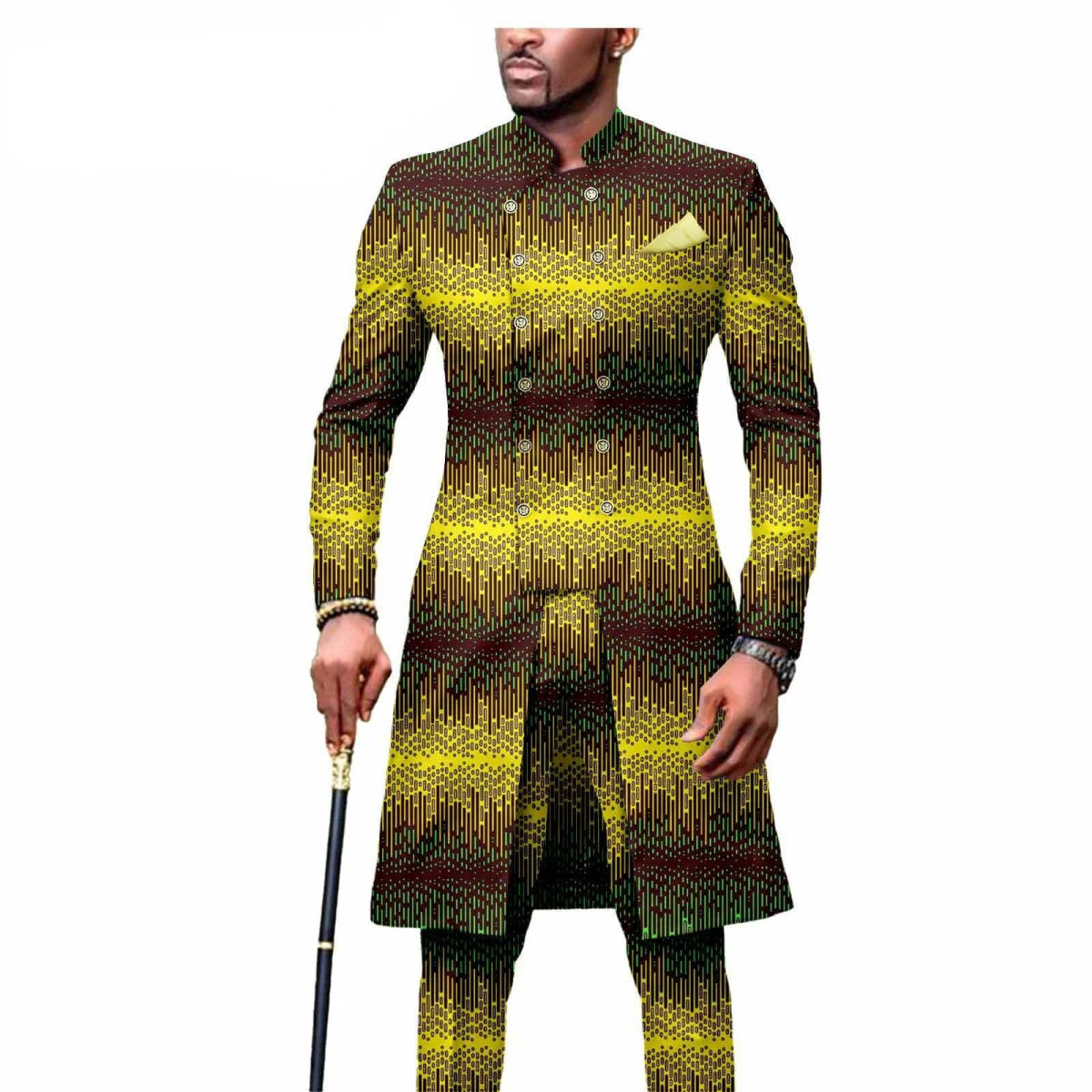 New Casual African Fashion Men's Suit Slim Two - piece Set спортивный костюм мужской Pant Sets Ropa Para Hombres suits for men - SHOWLU FASHION STORE