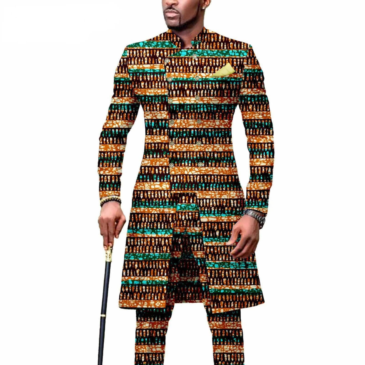 New Casual African Fashion Men's Suit Slim Two - piece Set спортивный костюм мужской Pant Sets Ropa Para Hombres suits for men - SHOWLU FASHION STORE