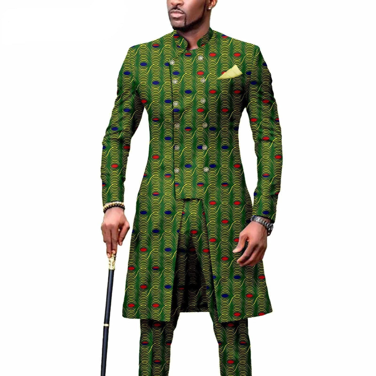 New Casual African Fashion Men's Suit Slim Two - piece Set спортивный костюм мужской Pant Sets Ropa Para Hombres suits for men - SHOWLU FASHION STORE