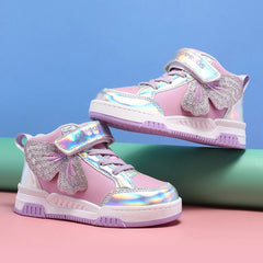 New Girls Sneakers Fashion Butterfly Childrens Sneakers Casual Shoes Autumn Student Running Shoes School Soft Sole Kids Shoes - SHOWLU FASHION STORE