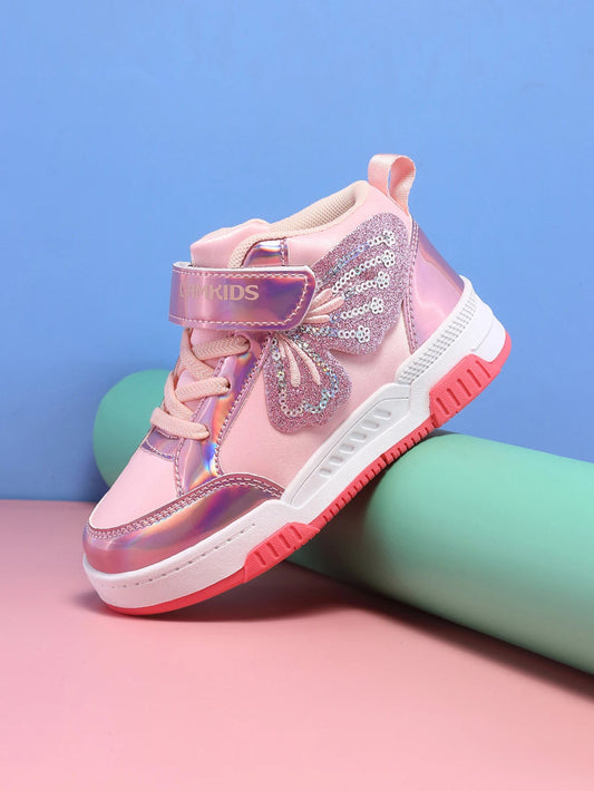 New Girls Sneakers Fashion Butterfly Childrens Sneakers Casual Shoes Autumn Student Running Shoes School Soft Sole Kids Shoes - SHOWLU FASHION STORE