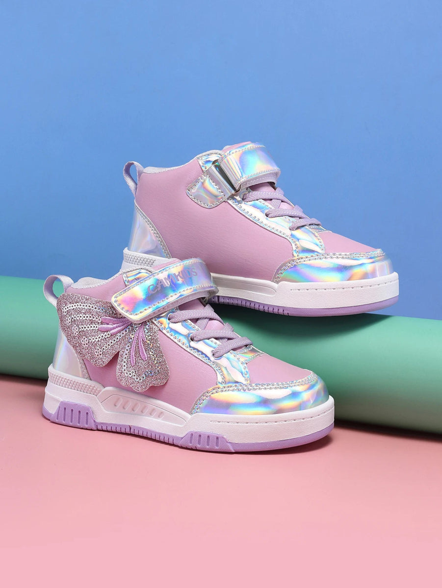 New Girls Sneakers Fashion Butterfly Childrens Sneakers Casual Shoes Autumn Student Running Shoes School Soft Sole Kids Shoes - SHOWLU FASHION STORE