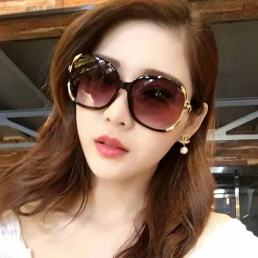 New Large Frame Circular Shape Sunglasses Women's Brand Designer Fashion Sun Glasses Women Driving Eyewear UV400 Oculos De Sol - SHOWLU FASHION STORE