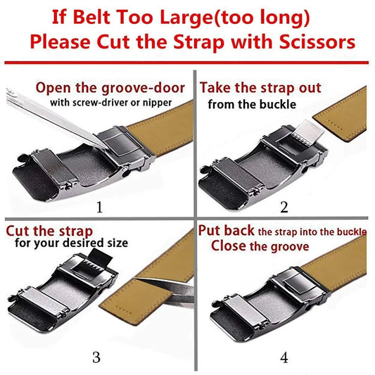 NEW Man Automatic Buckle Belt Casual Styish genuine Leather Belts Jeans Pants Accessories For Women Plus Size - SHOWLU FASHION STORE