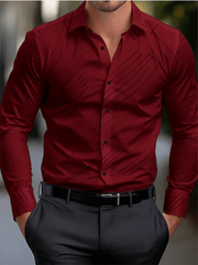 New Men's Shirt 10 Color Long Sleeve Striped 3D Printed Lapel Hawaiian Vacation Button - up Long Sleeve Shirt Fashion Casual - SHOWLU FASHION STORE