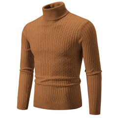 New Men's Turtleneck Sweater Casual Men's Knitted Sweater Warm Fitness Men Pullovers Tops - SHOWLU FASHION STORE