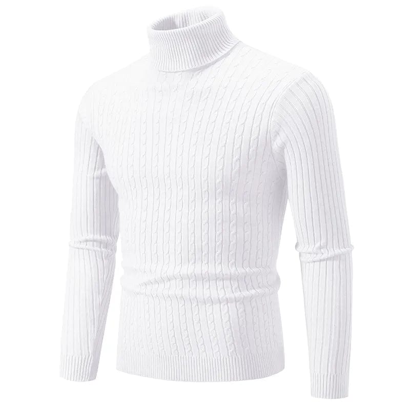 New Men's Turtleneck Sweater Casual Men's Knitted Sweater Warm Fitness Men Pullovers Tops - SHOWLU FASHION STORE