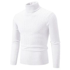New Men's Turtleneck Sweater Casual Men's Knitted Sweater Warm Fitness Men Pullovers Tops - SHOWLU FASHION STORE