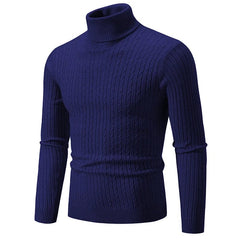 New Men's Turtleneck Sweater Casual Men's Knitted Sweater Warm Fitness Men Pullovers Tops - SHOWLU FASHION STORE