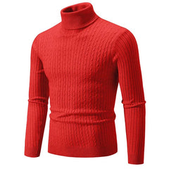 New Men's Turtleneck Sweater Casual Men's Knitted Sweater Warm Fitness Men Pullovers Tops - SHOWLU FASHION STORE