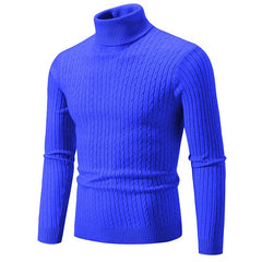New Men's Turtleneck Sweater Casual Men's Knitted Sweater Warm Fitness Men Pullovers Tops - SHOWLU FASHION STORE