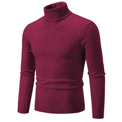 New Men's Turtleneck Sweater Casual Men's Knitted Sweater Warm Fitness Men Pullovers Tops - SHOWLU FASHION STORE