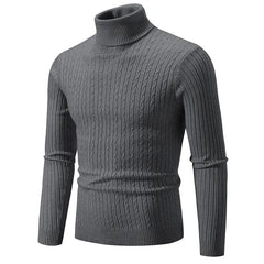 New Men's Turtleneck Sweater Casual Men's Knitted Sweater Warm Fitness Men Pullovers Tops - SHOWLU FASHION STORE