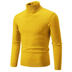 New Men's Turtleneck Sweater Casual Men's Knitted Sweater Warm Fitness Men Pullovers Tops - SHOWLU FASHION STORE