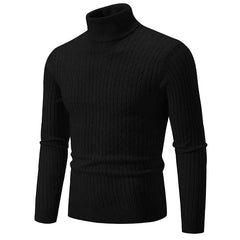 New Men's Turtleneck Sweater Casual Men's Knitted Sweater Warm Fitness Men Pullovers Tops - SHOWLU FASHION STORE