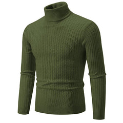 New Men's Turtleneck Sweater Casual Men's Knitted Sweater Warm Fitness Men Pullovers Tops - SHOWLU FASHION STORE
