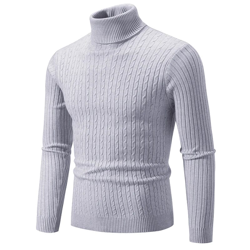 New Men's Turtleneck Sweater Casual Men's Knitted Sweater Warm Fitness Men Pullovers Tops - SHOWLU FASHION STORE