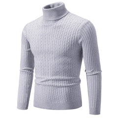 New Men's Turtleneck Sweater Casual Men's Knitted Sweater Warm Fitness Men Pullovers Tops - SHOWLU FASHION STORE