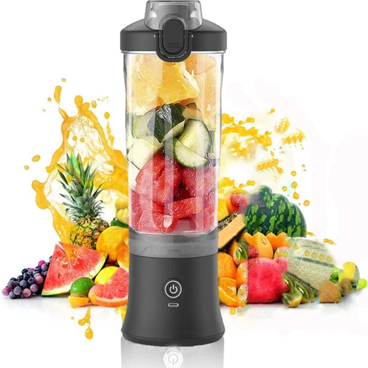 New Portable Blender 600ML Electric Juicer Fruit Mixers 4000mAh USB Rechargeable Smoothie Mini Blender Personal Juicer colorf - SHOWLU FASHION STORE