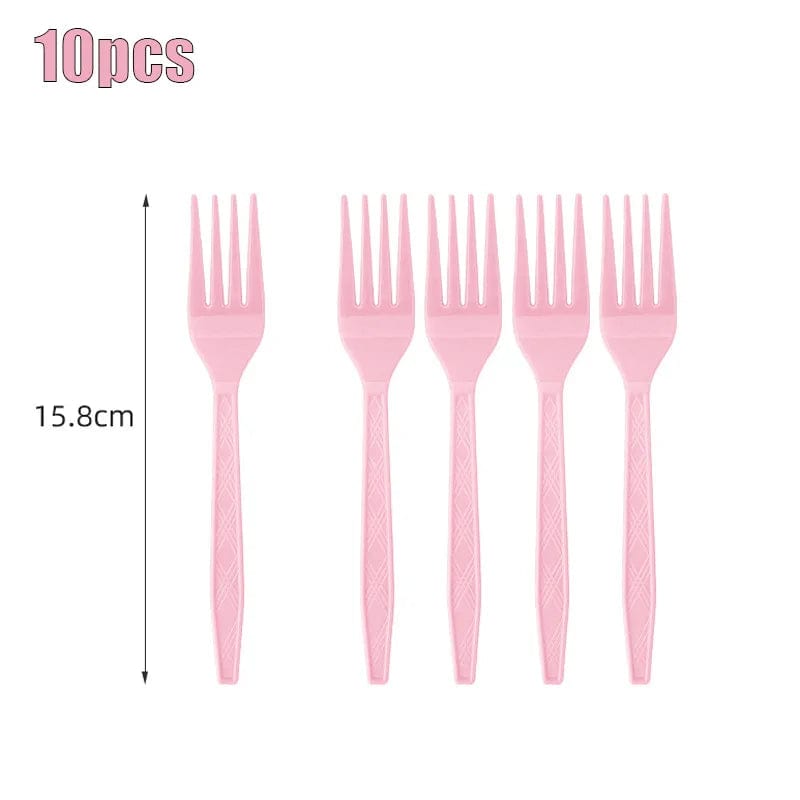 New Solid Color Party Set Light Pink Disposable Tableware Paper Cup Paper Plate Tablecloth For Kids Baby Shower Party Supplies - SHOWLU FASHION STORE