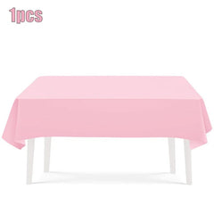 New Solid Color Party Set Light Pink Disposable Tableware Paper Cup Paper Plate Tablecloth For Kids Baby Shower Party Supplies - SHOWLU FASHION STORE