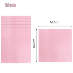 New Solid Color Party Set Light Pink Disposable Tableware Paper Cup Paper Plate Tablecloth For Kids Baby Shower Party Supplies - SHOWLU FASHION STORE