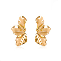 New Trendy Design French Petal Stud Dangle Earrings for Women Korean Fashion Earring Birthday Party Jewelry Accessories Gifts - SHOWLU FASHION STORE