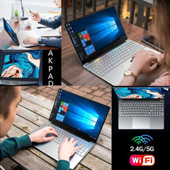 Notebook 15.6 inch Laptop Windows 11 10 Pro 1920*1080 Cheap Portable Intel Laptop D4 12G RAM 128GB/256GB/512GB/1TB SSD HDMI Port - SHOWLU FASHION STORE