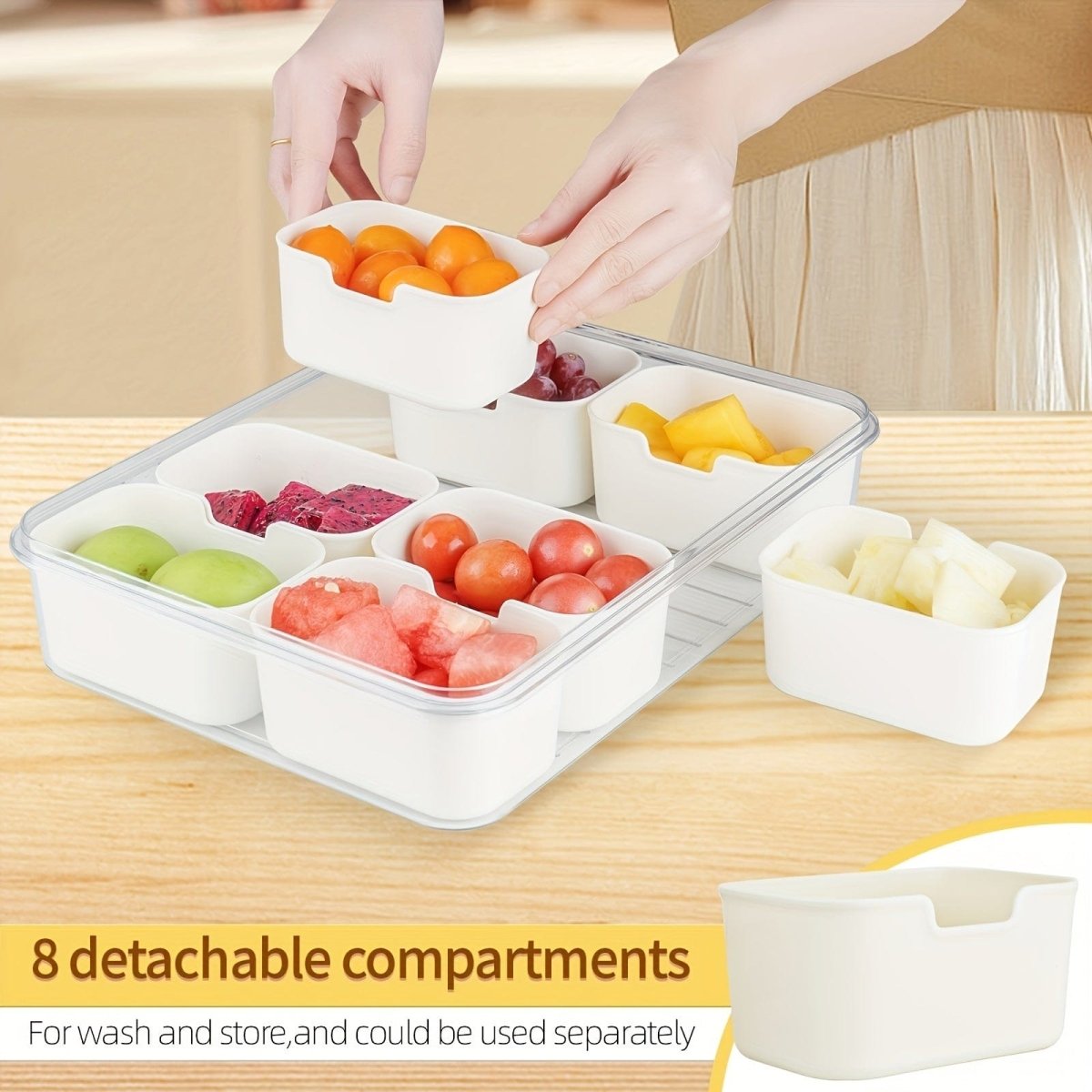 Organize Your Snacks on - the - go with Our Divided Serving Tray - SHOWLU FASHION STORE