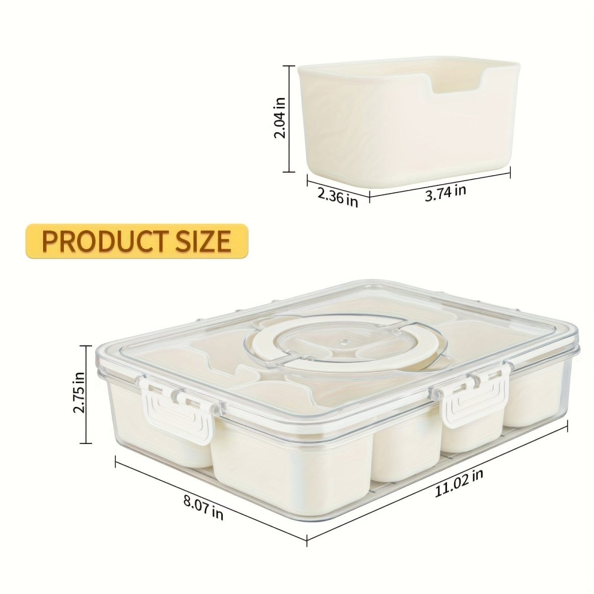 Organize Your Snacks on - the - go with Our Divided Serving Tray - SHOWLU FASHION STORE