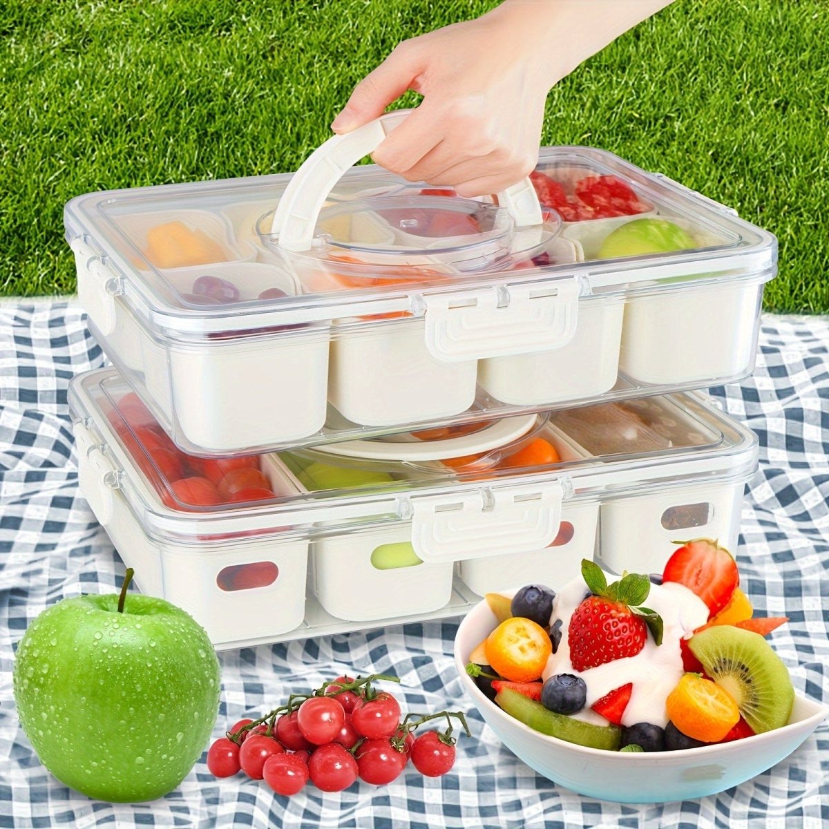 Organize Your Snacks on - the - go with Our Divided Serving Tray - SHOWLU FASHION STORE